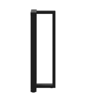 Picioare de masă de bar în formă de T, 2 buc., negru, 40x35x(110-111) cm, oțel - WOODBB2107