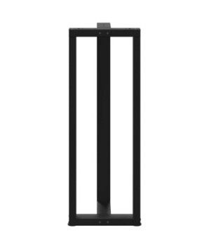 Picioare de masă de bar în formă de T, 2 buc., negru, 40x35x(110-111) cm, oțel - WOODBB2107