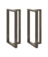 Picioare de masă de bar în formă de T, 2 buc., negru, 60x35x(110-111) cm, oțel - WOODBB2108