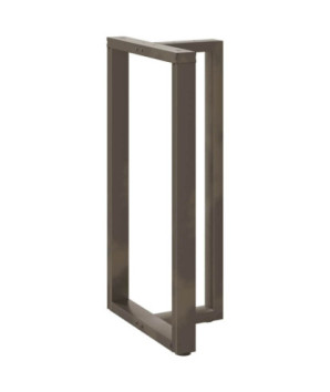Picioare de masă de bar în formă de T, 2 buc., negru, 60x35x(110-111) cm, oțel - WOODBB2108