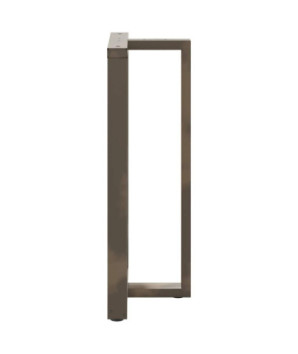 Picioare de masă de bar în formă de T, 2 buc., negru, 60x35x(110-111) cm, oțel - WOODBB2108