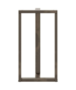 Picioare de masă de bar în formă de T, 2 buc., negru, 60x35x(110-111) cm, oțel - WOODBB2108