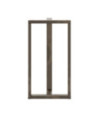 Picioare de masă de bar în formă de T, 2 buc., negru, 60x35x(110-111) cm, oțel - WOODBB2108