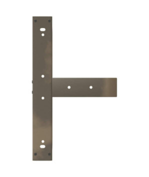 Picioare de masă de bar în formă de T, 2 buc., negru, 60x35x(110-111) cm, oțel - WOODBB2108