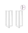 Picioare de masă de bar în formă de T, 2 buc., alb, 50x35x(90-91) cm, oțel - WOODBB2109