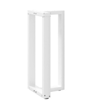 Picioare de masă de bar în formă de T, 2 buc., alb, 50x35x(90-91) cm, oțel - WOODBB2109