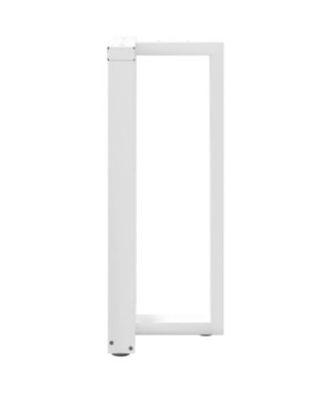 Picioare de masă de bar în formă de T, 2 buc., alb, 50x35x(90-91) cm, oțel - WOODBB2109