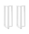 Picioare de masă de bar în formă de T, 2 buc., alb, 50x35x(100-101) cm, oțel - WOODBB2110 Picioare de masă de bar în formă de T, 2 buc., alb, 50x35x(100-101) cm, oțel - WOODBB2110