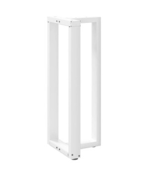 Picioare de masă de bar în formă de T, 2 buc., alb, 50x35x(100-101) cm, oțel - WOODBB2110
