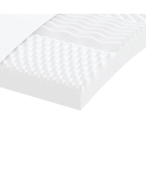 Saltea din spumă, alb, 120x200 cm, duritate 7 zone 20 ILD - WOODBB2114