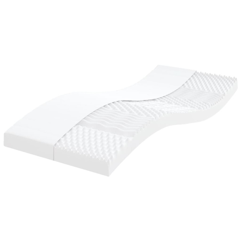 Saltea din spumă, alb, 80x200 cm, duritate 7 zone 20 ILD - WOODBB2115