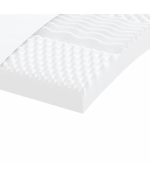 Saltea din spumă, alb, 80x200 cm, duritate 7 zone 20 ILD - WOODBB2115