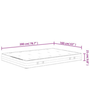 Saltea arcuri buzunar Super King Size fermitate medie 160x200cm - WOODBB2117