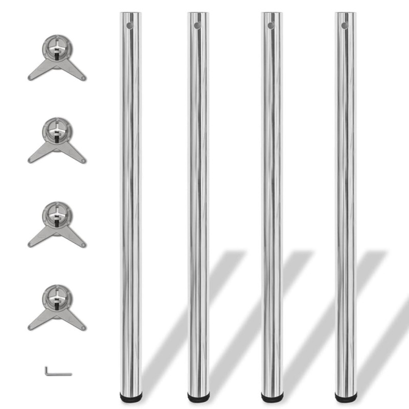 Picioare de masă reglabile în înălțime, crom, 1100 mm, 4 buc. - WOODBB2123 Picioare de masă reglabile în înălțime, crom, 1100 mm, 4 buc. - WOODBB2123