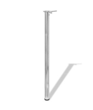 Picioare de masă reglabile în înălțime, crom, 1100 mm, 4 buc. - WOODBB2123