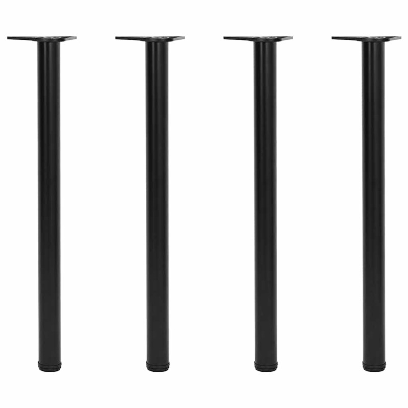 Picioare de masă reglabile în înălțime, 870 mm, negru, 4 buc. - WOODBB2124