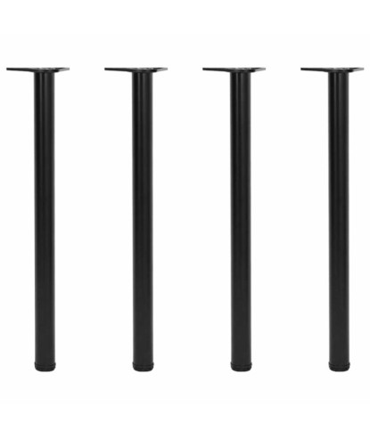 Picioare de masă reglabile în înălțime, 870 mm, negru, 4 buc. - WOODBB2124