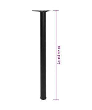 Picioare de masă reglabile în înălțime, 870 mm, negru, 4 buc. - WOODBB2124