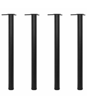 Picioare de masă reglabile pe înălțime, 870 mm, negru, 4 buc. - WOODBB2125