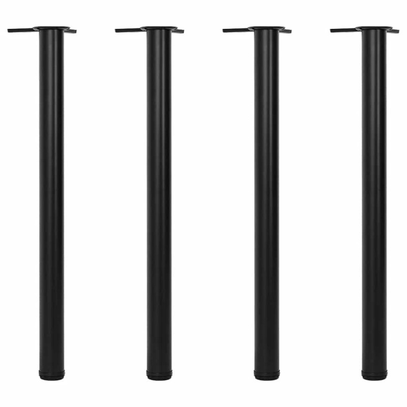 Picioare de masă reglabile pe înălțime, 870 mm, negru, 4 buc. - WOODBB2125