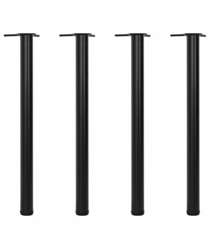 Picioare de masă reglabile pe înălțime, 870 mm, negru, 4 buc. - WOODBB2125