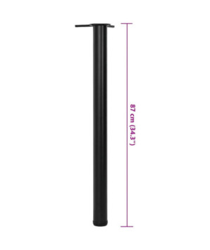 Picioare de masă reglabile pe înălțime, 870 mm, negru, 4 buc. - WOODBB2125