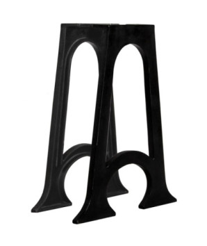 Picioare de masă 2 buc. cu bază arcuită în formă de A, Fontă, cu aspect industrial, cu aspect vintage - WOODBB2127