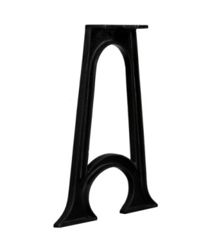 Picioare de masă 2 buc. cu bază arcuită în formă de A, Fontă, cu aspect industrial, cu aspect vintage - WOODBB2127