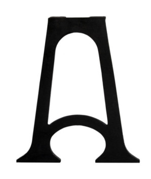 Picioare de masă 2 buc. cu bază arcuită în formă de A, Fontă, cu aspect industrial, cu aspect vintage - WOODBB2127