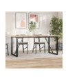 Picioare masă de sufragerie O-Frame 180x80x73 cm Oţel, cu aspect industrial - WOODBB2128 Picioare masă de sufragerie O-Frame 180x80x73 cm Oţel, cu aspect industrial - WOODBB2128