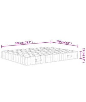 Saltea arcuri buzunar Super King Size fermitate medie 160x200cm - WOODBB2134