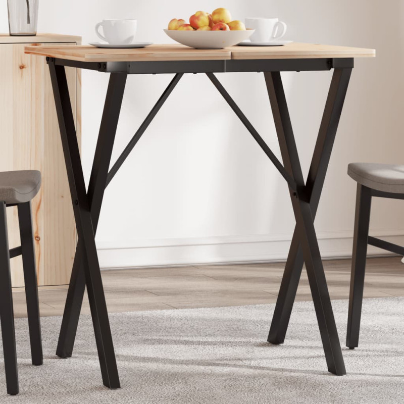 Picioare masă de sufragerie X-Frame 60x40x73 cm Oţel, cu aspect industrial - WOODBB2141