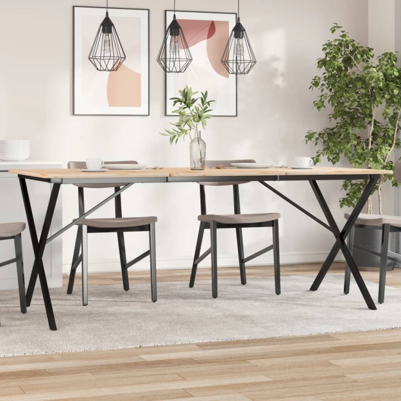 Picioare masă de sufragerie X-Frame 160x80x73 cm Oţel, cu aspect industrial - WOODBB2142 Picioare masă de sufragerie X-Frame 160x80x73 cm Oţel, cu aspect industrial - WOODBB2142