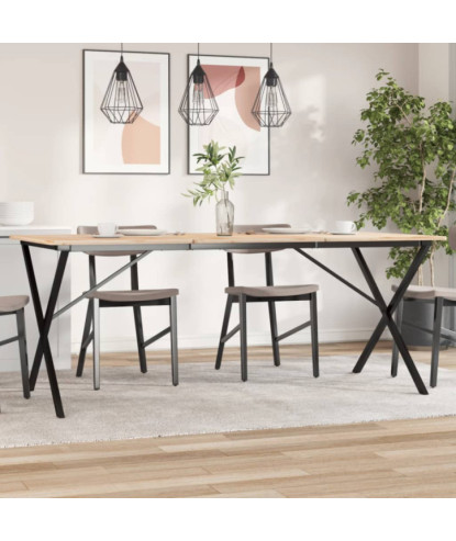 Picioare masă de sufragerie X-Frame 160x80x73 cm Oţel, cu aspect industrial - WOODBB2142