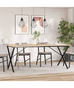 Picioare masă de sufragerie X-Frame 160x80x73 cm Oţel, cu aspect industrial - WOODBB2142