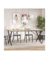 Picioare masă de sufragerie X-Frame 160x80x73 cm Oţel, cu aspect industrial - WOODBB2142 Picioare masă de sufragerie X-Frame 160x80x73 cm Oţel, cu aspect industrial - WOODBB2142