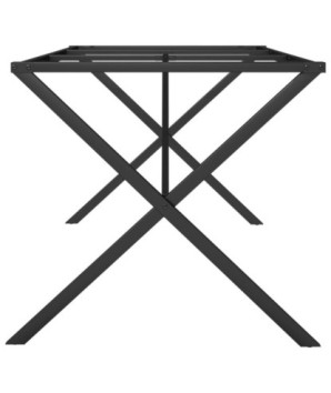 Picioare masă de sufragerie X-Frame 160x80x73 cm Oţel, cu aspect industrial - WOODBB2142
