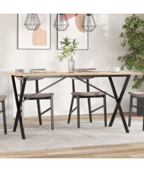 Picioare masă de sufragerie X-Frame 120x60x73 cm Oţel, cu aspect industrial - WOODBB2143