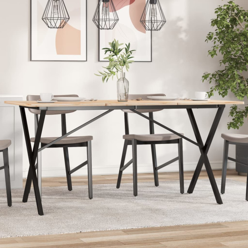 Picioare masă de sufragerie X-Frame 120x60x73 cm Oţel, cu aspect industrial - WOODBB2143