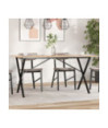 Picioare masă de sufragerie X-Frame 120x60x73 cm Oţel, cu aspect industrial - WOODBB2143
