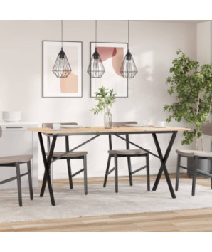 Picioare masă de sufragerie X-Frame 120x60x73 cm Oţel, cu aspect industrial - WOODBB2143