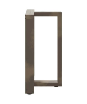 Picioare de masă în formă de T, 2 buc., negru, 50x35x(72-73) cm, oțel - WOODBB2144