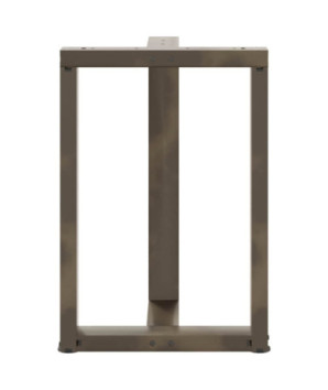 Picioare de masă în formă de T, 2 buc., negru, 50x35x(72-73) cm, oțel - WOODBB2144