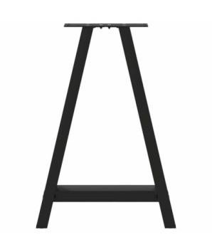 Picioare de masă în formă de A, 2 buc., negru, 60x(72-73) cm, oțel - WOODBB2145