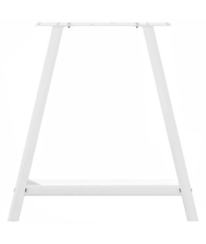 Picioare de masă în formă de A, 2 buc., alb, 80x(72-73) cm, oțel - WOODBB2146