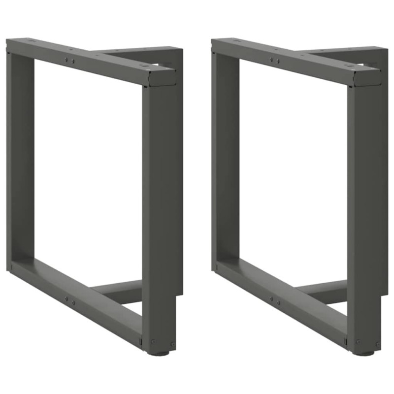 Picioare de masă în formă de T, 2 buc., antracit, 90x35x(72-73) cm, oțel - WOODBB2148