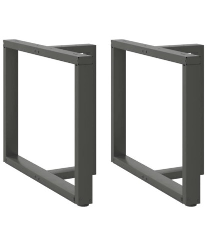 Picioare de masă în formă de T, 2 buc., antracit, 90x35x(72-73) cm, oțel - WOODBB2148