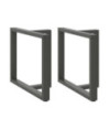 Picioare de masă în formă de T, 2 buc., antracit, 90x35x(72-73) cm, oțel - WOODBB2148