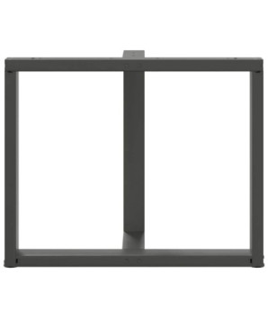 Picioare de masă în formă de T, 2 buc., antracit, 90x35x(72-73) cm, oțel - WOODBB2148