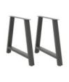 Picioare de masă în formă de A, 2 buc., antracit, 90x(72-73) cm, oțel - WOODBB2149